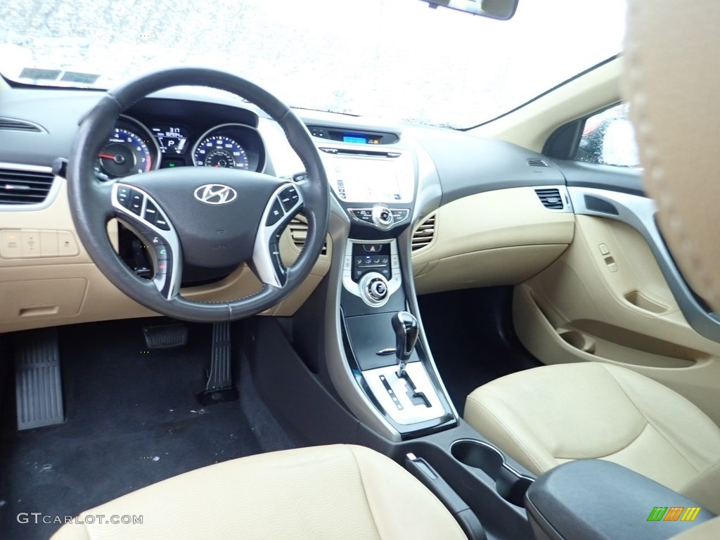 2012 Elantra Limited - Red Allure / Beige photo #16