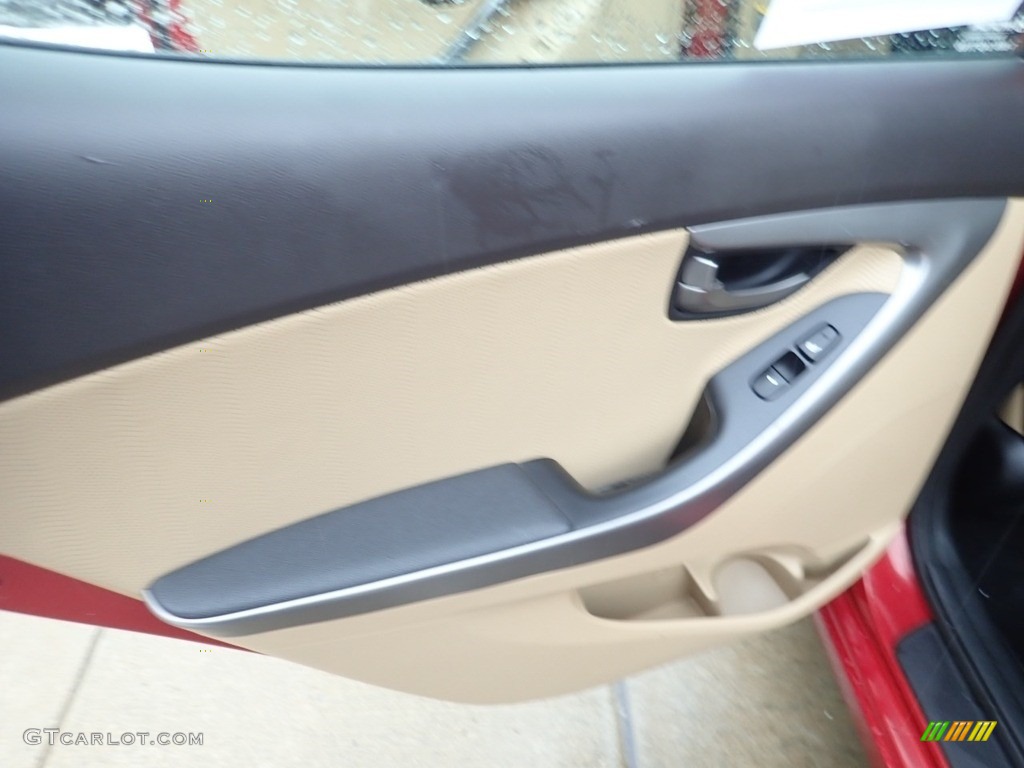2012 Elantra Limited - Red Allure / Beige photo #17