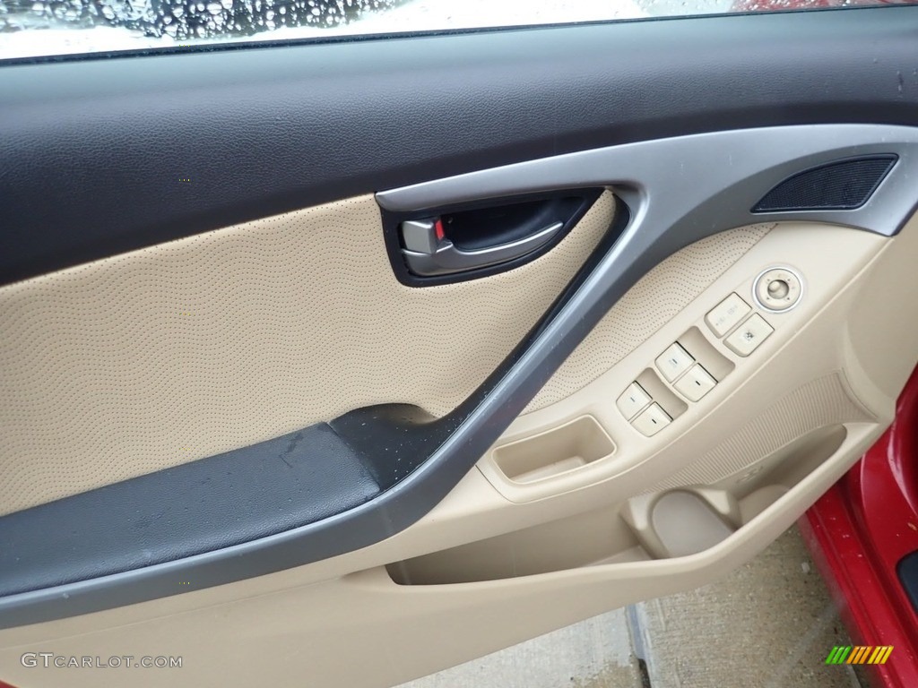 2012 Elantra Limited - Red Allure / Beige photo #18