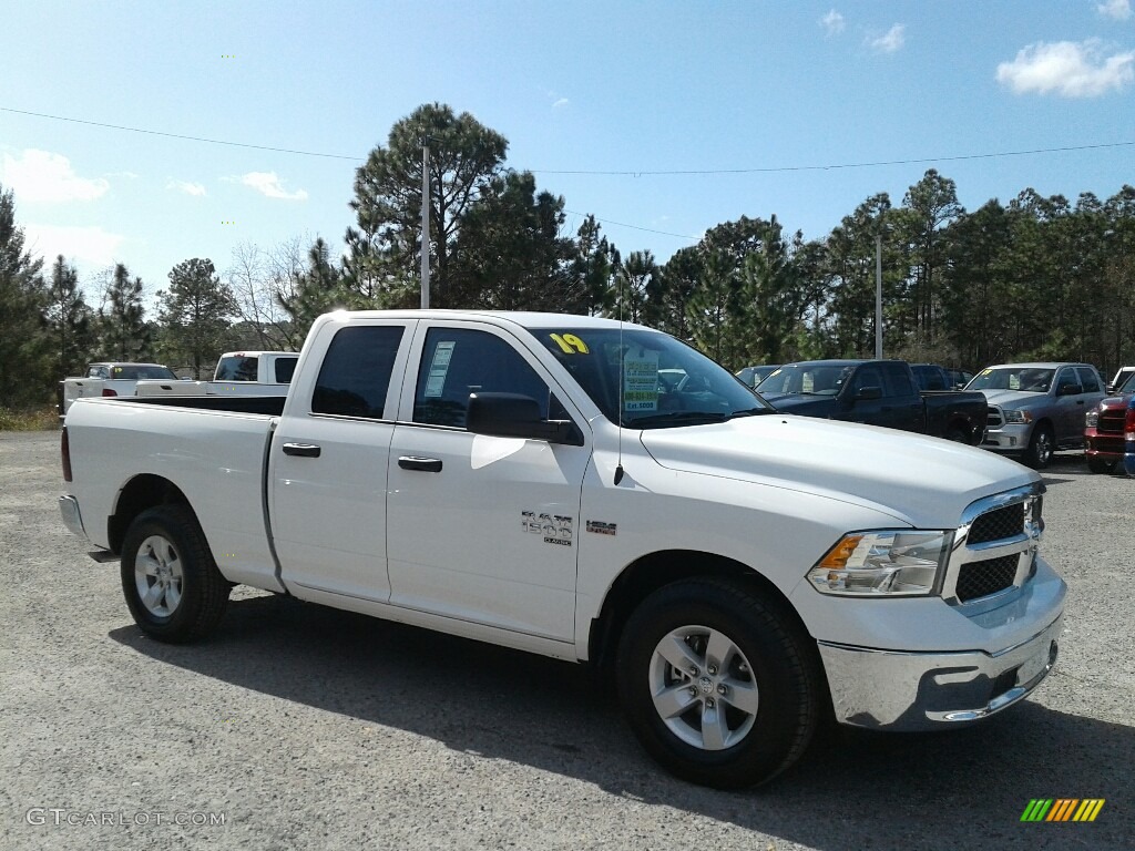 2019 1500 Classic Tradesman Quad Cab - Bright White / Black/Diesel Gray photo #7