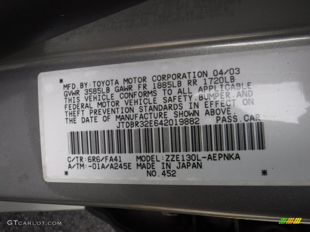2004 Corolla LE - Mineral Green / Pebble Beige photo #21