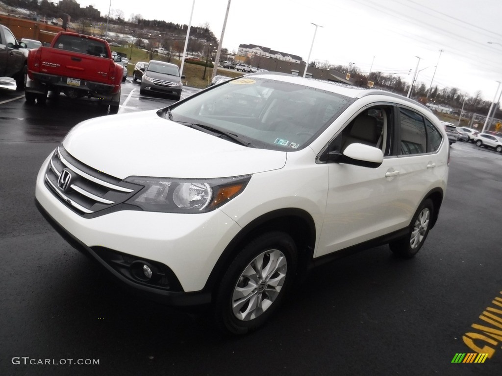 2012 CR-V EX-L 4WD - White Diamond Pearl / Beige photo #6