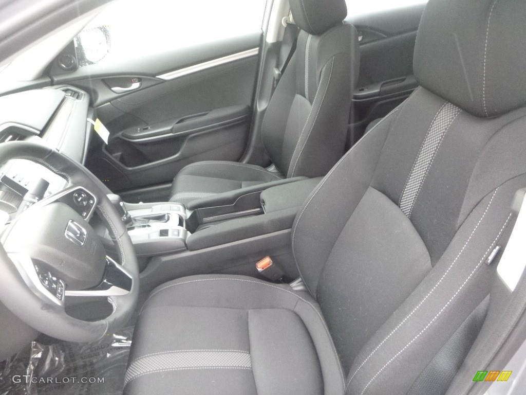 Black Interior 2019 Honda Civic EX Sedan Photo #131586133