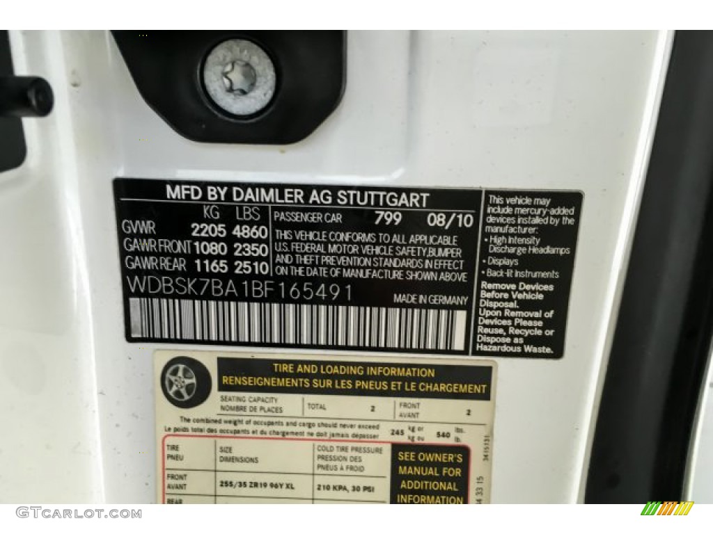 2011 SL 550 Roadster - Diamond White Metallic / Natural Beige photo #23