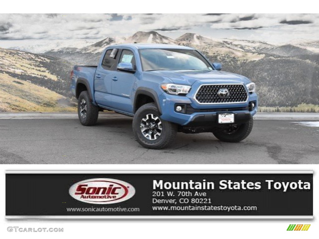 2019 Tacoma TRD Off-Road Double Cab 4x4 - Cavalry Blue / Cement Gray photo #1