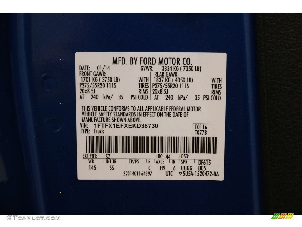 2014 F150 STX SuperCab 4x4 - Blue Flame / Black photo #16