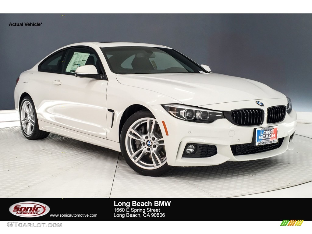 2019 4 Series 430i Coupe - Alpine White / Black photo #1