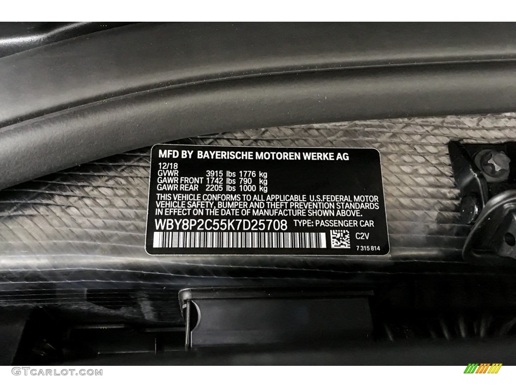 2019 i3 Color Code C2V for Mineral Grey Photo #131592790