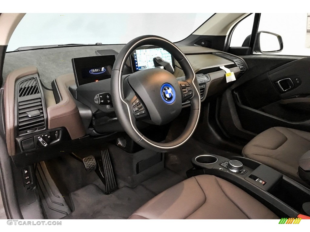 Tera Dark Truffle Interior 2019 BMW i3 with Range Extender Photo #131592961