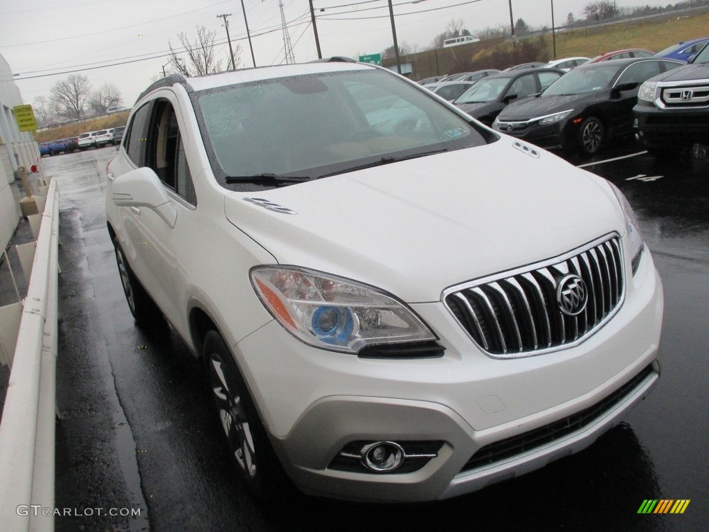 2014 Encore Leather AWD - White Pearl Tricoat / Saddle photo #8