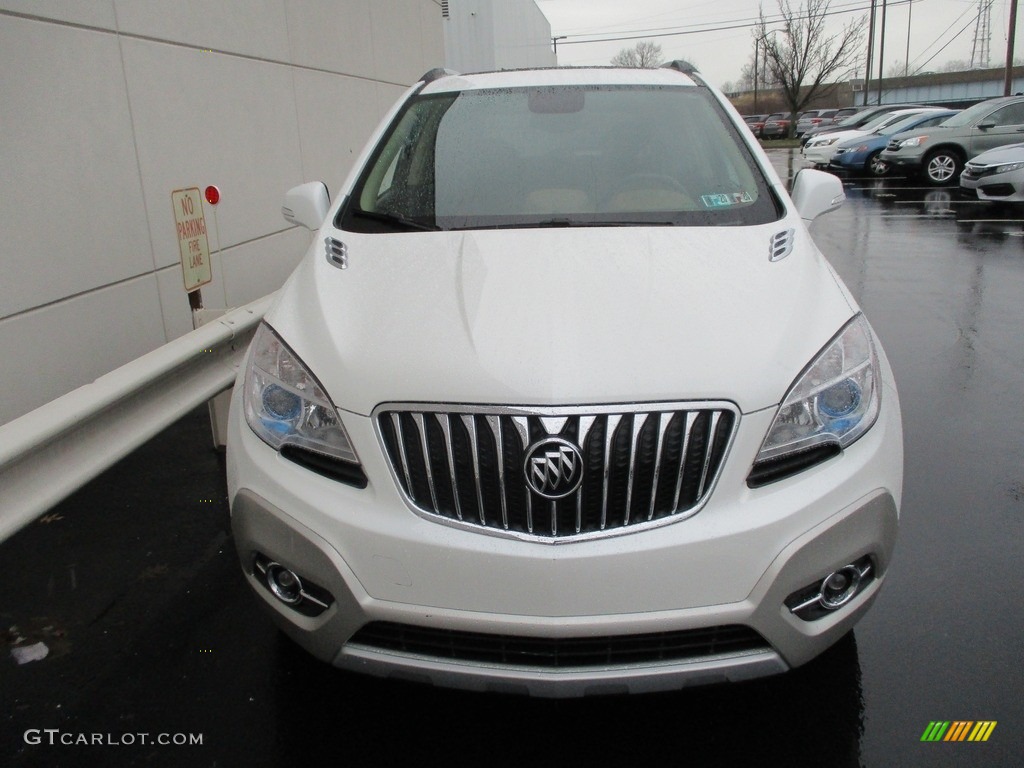 2014 Encore Leather AWD - White Pearl Tricoat / Saddle photo #9
