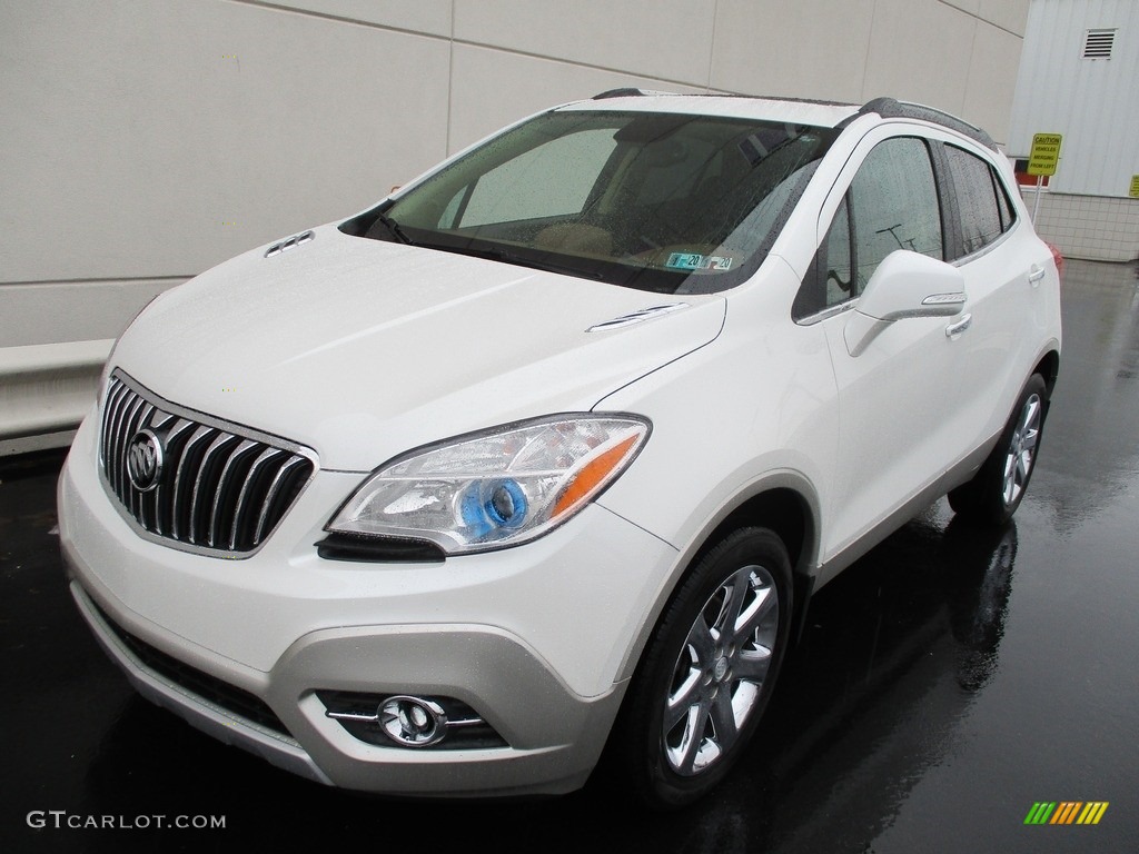 2014 Encore Leather AWD - White Pearl Tricoat / Saddle photo #10