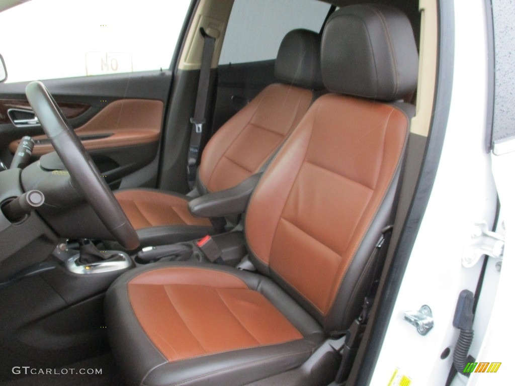 2014 Encore Leather AWD - White Pearl Tricoat / Saddle photo #13