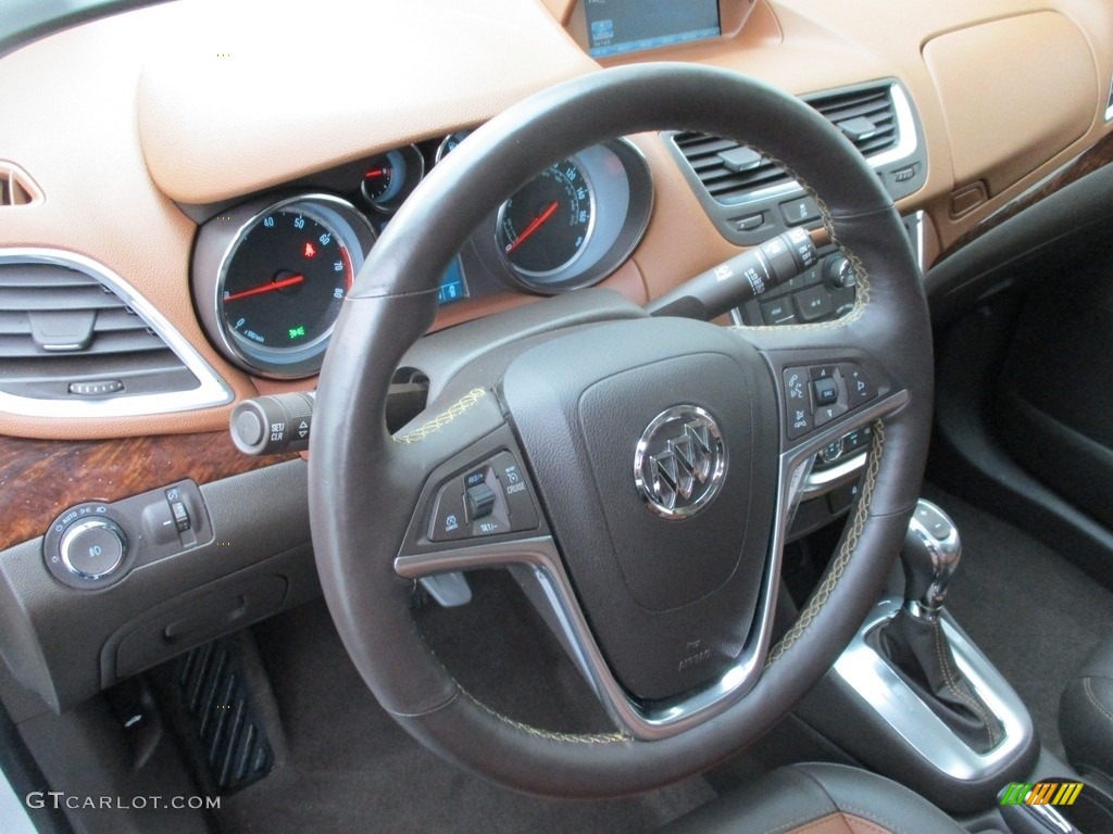 2014 Encore Leather AWD - White Pearl Tricoat / Saddle photo #15