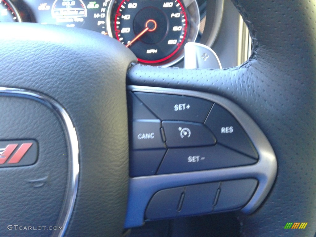 2019 Dodge Charger R/T Scat Pack Black Steering Wheel Photo #131597170