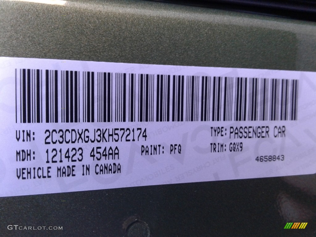 2019 Charger Color Code PFQ for F8 Green Photo #131597719