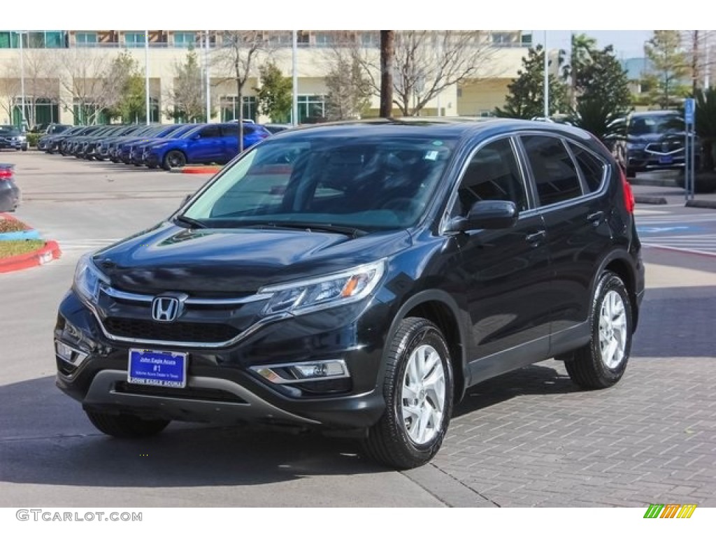 2015 CR-V EX - Crystal Black Pearl / Black photo #3