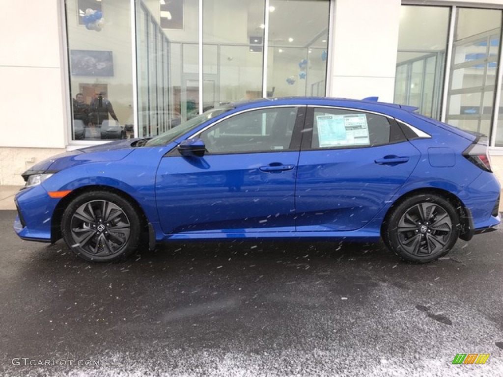 Agean Blue Metallic 2019 Honda Civic EX Hatchback Exterior Photo #131601457