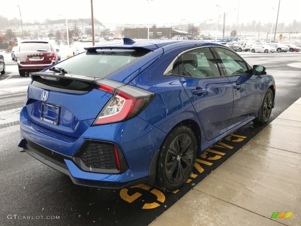 2019 Civic EX Hatchback - Agean Blue Metallic / Black photo #6