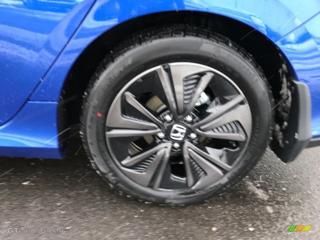 2019 Civic EX Hatchback - Agean Blue Metallic / Black photo #10