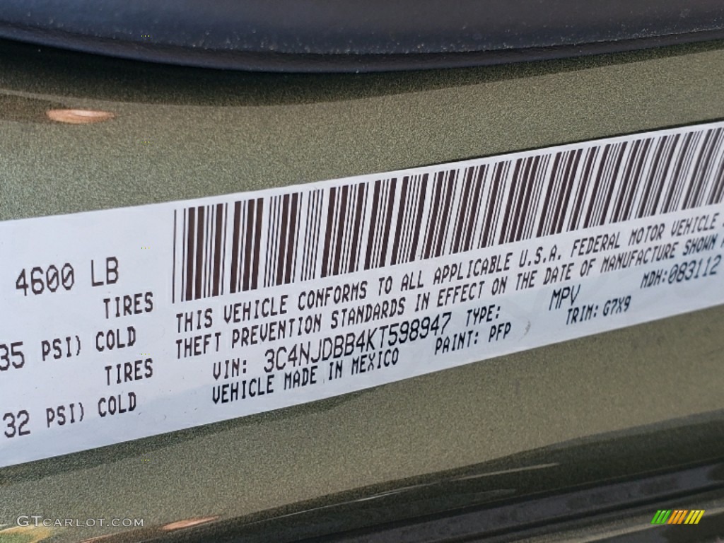 2019 Compass Color Code PFP for Olive Green Pearl Photo #131602180