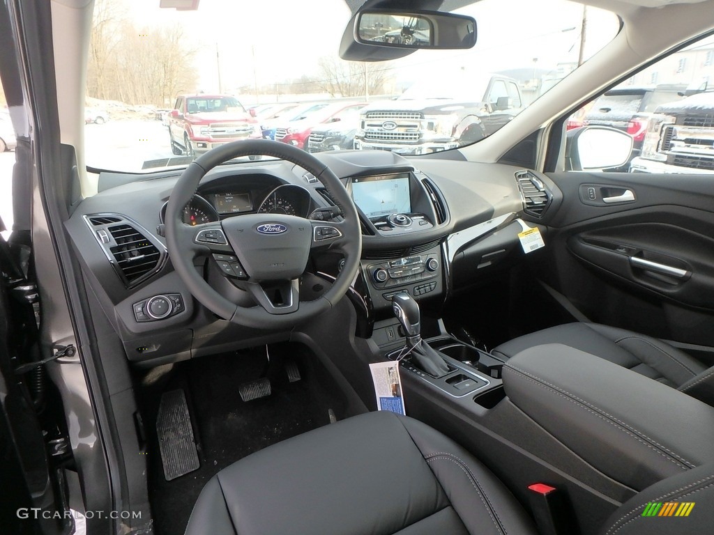 Chromite Gray/Charcoal Black Interior 2019 Ford Escape Titanium 4WD Photo #131612125