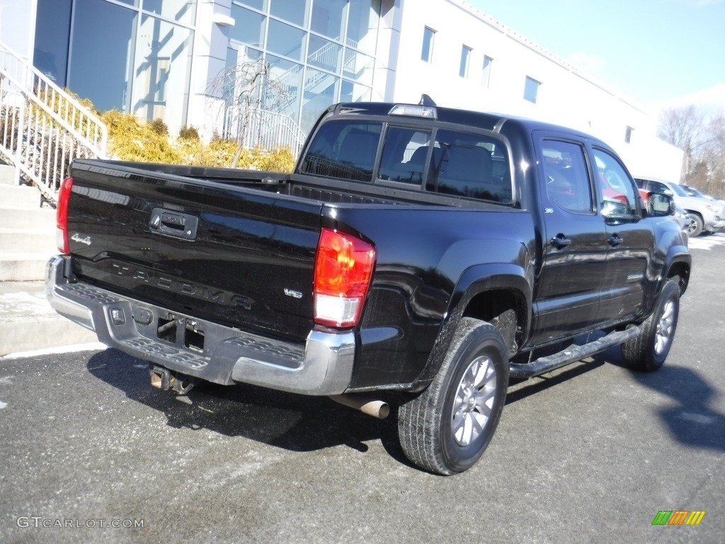 2017 Tacoma SR5 Double Cab 4x4 - Black / Cement Gray photo #9