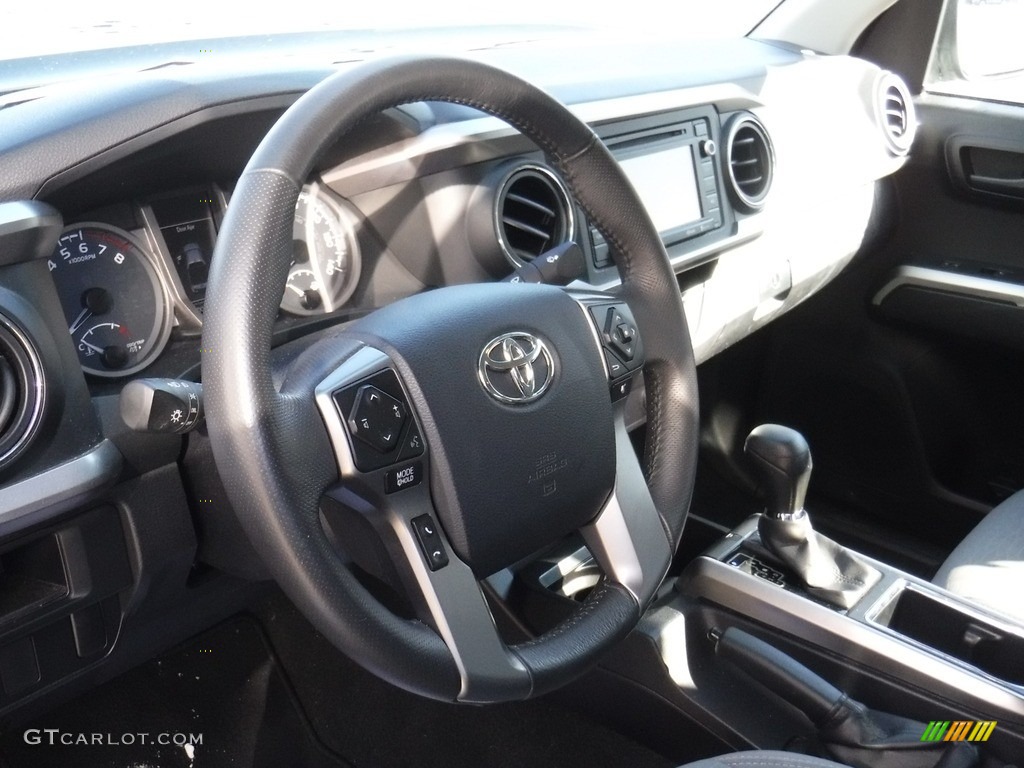 2017 Tacoma SR5 Double Cab 4x4 - Black / Cement Gray photo #11