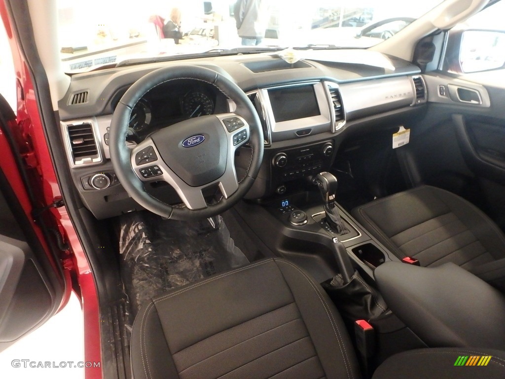 Ebony Interior 2019 Ford Ranger XLT SuperCrew 4x4 Photo #131612929