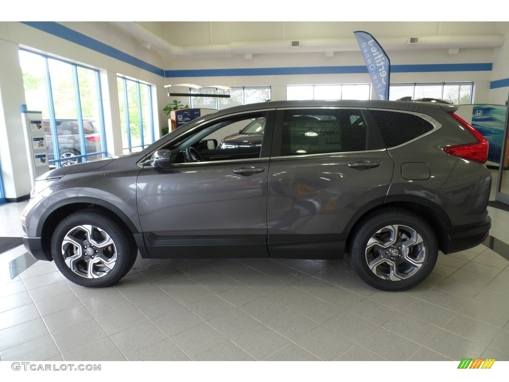 2019 CR-V EX AWD - Modern Steel Metallic / Black photo #8