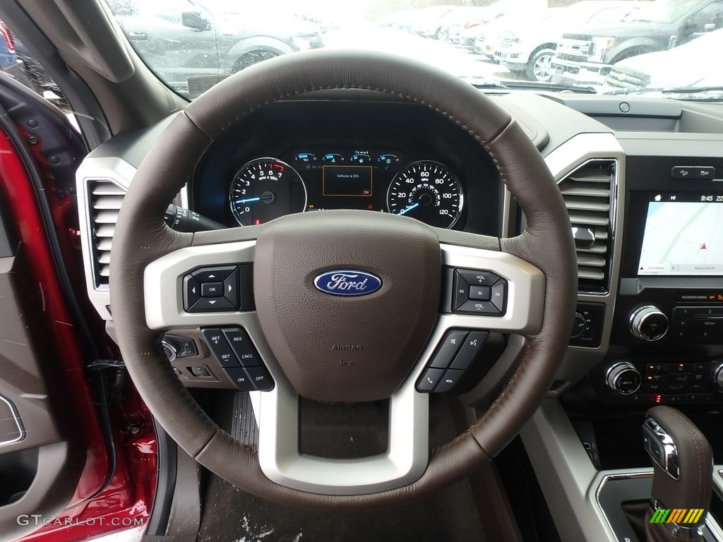 2019 Ford F150 King Ranch SuperCrew 4x4 King Ranch Kingsville/Java Steering Wheel Photo #131614225