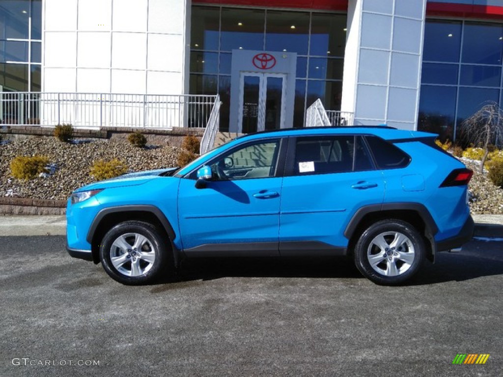 Blue Flame 2019 Toyota RAV4 XLE AWD Exterior Photo #131618647