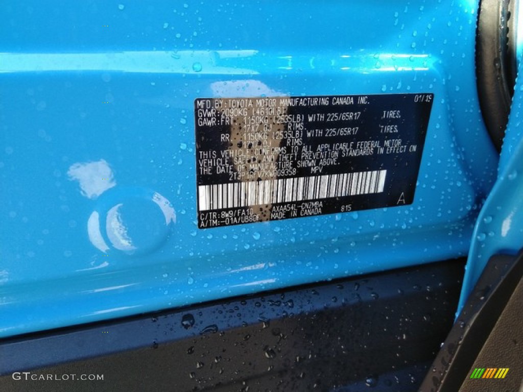 2019 RAV4 Color Code 8W9 for Blue Flame Photo #131618908