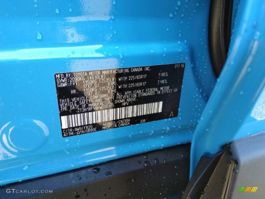 2019 RAV4 Color Code 8W9 for Blue Flame Photo #131621311