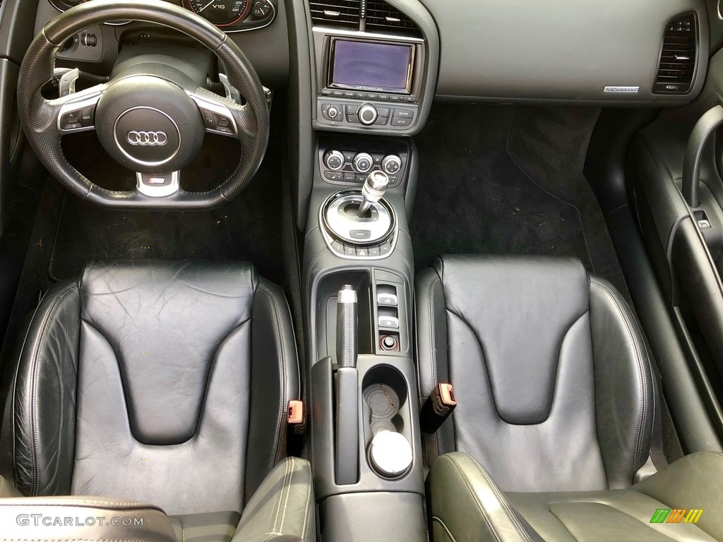 Black Interior 2014 Audi R8 Spyder V10 Photo #131626552