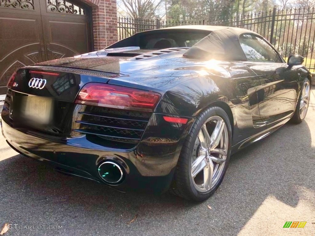 2014 R8 Spyder V10 - Phantom Black Pearl / Black photo #12