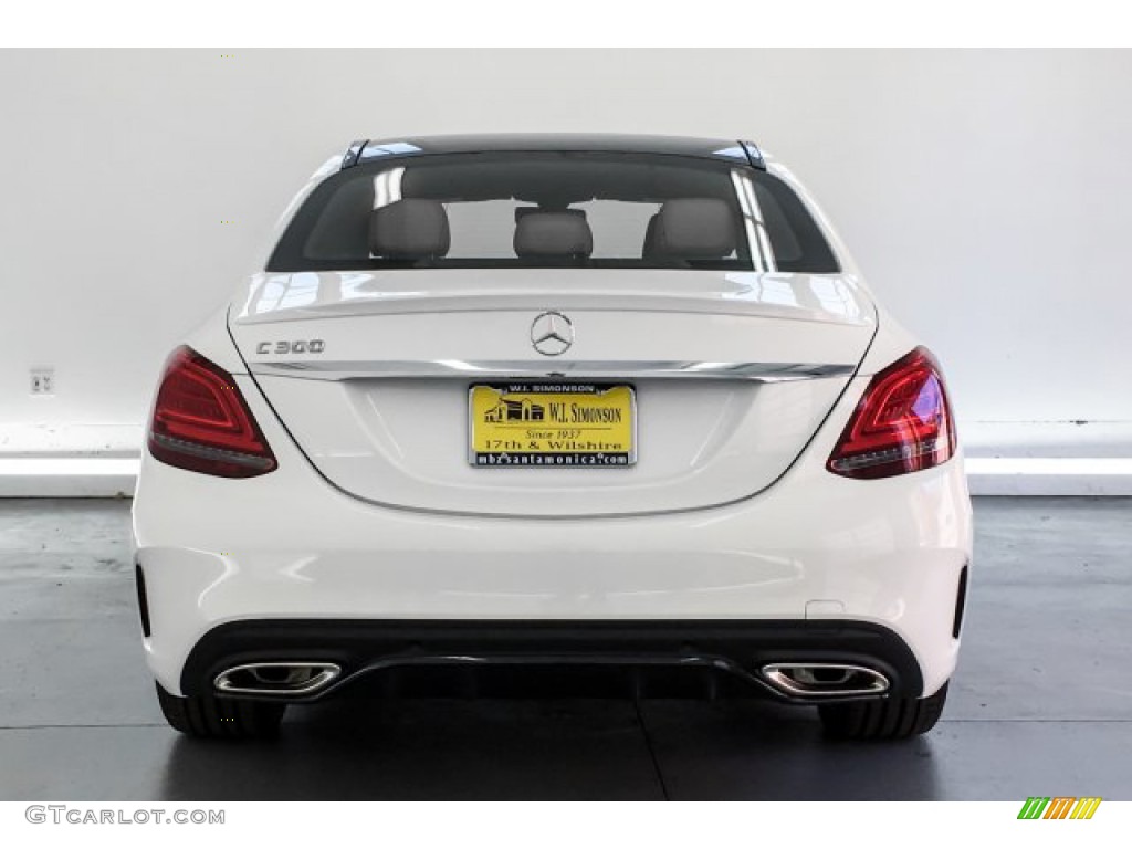 2019 C 300 Sedan - Polar White / Silk Beige/Black photo #3