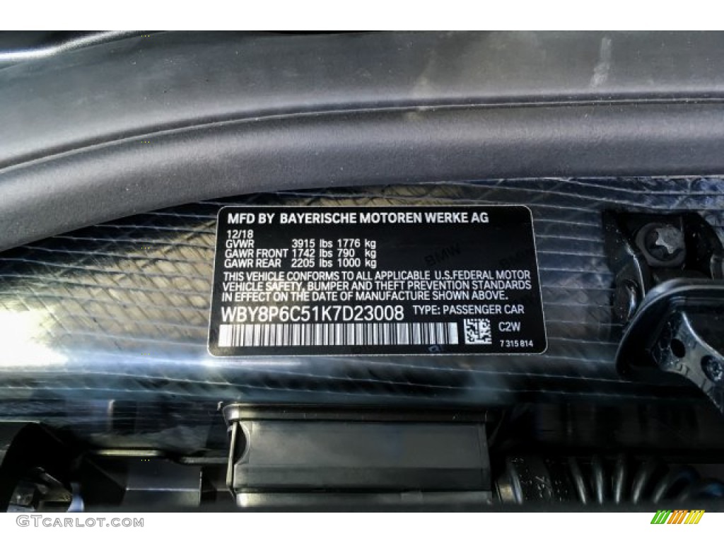 2019 i3 Color Code C2W for Fluid Black Photo #131627686