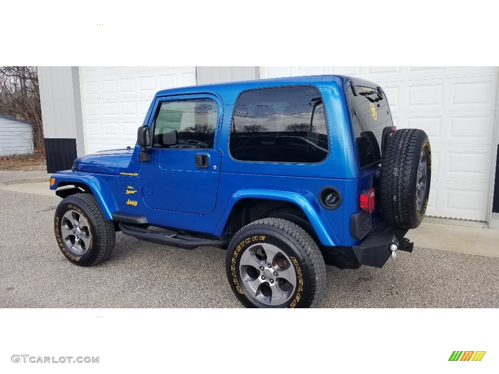 2003 Wrangler Sport 4x4 - Intense Blue Pearl / Dark Slate Gray photo #3