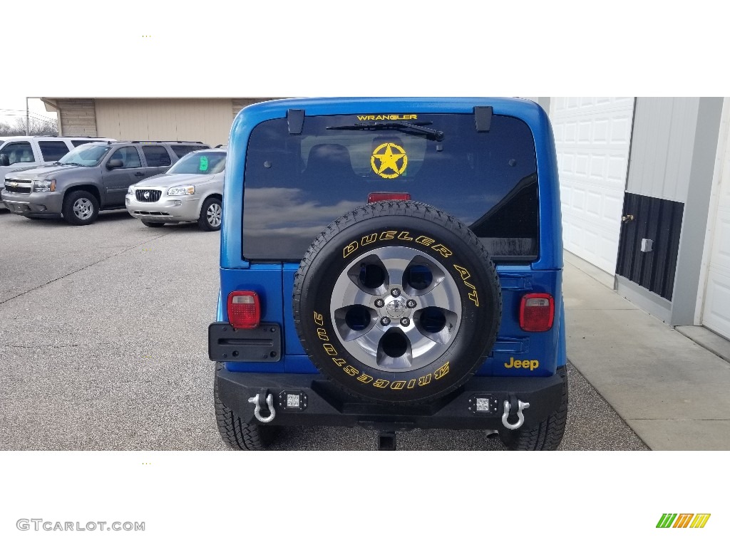 2003 Wrangler Sport 4x4 - Intense Blue Pearl / Dark Slate Gray photo #4