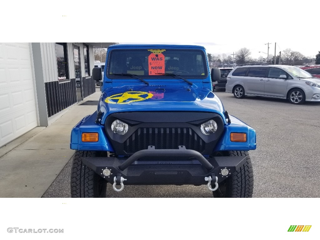 2003 Wrangler Sport 4x4 - Intense Blue Pearl / Dark Slate Gray photo #12