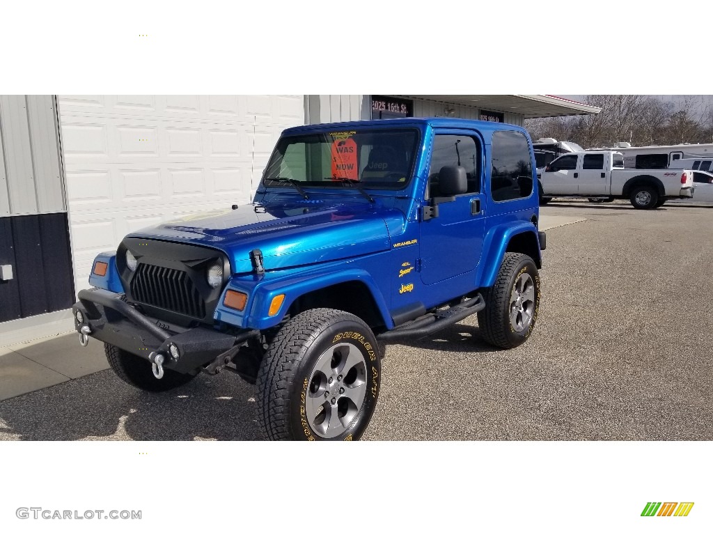 2003 Wrangler Sport 4x4 - Intense Blue Pearl / Dark Slate Gray photo #14