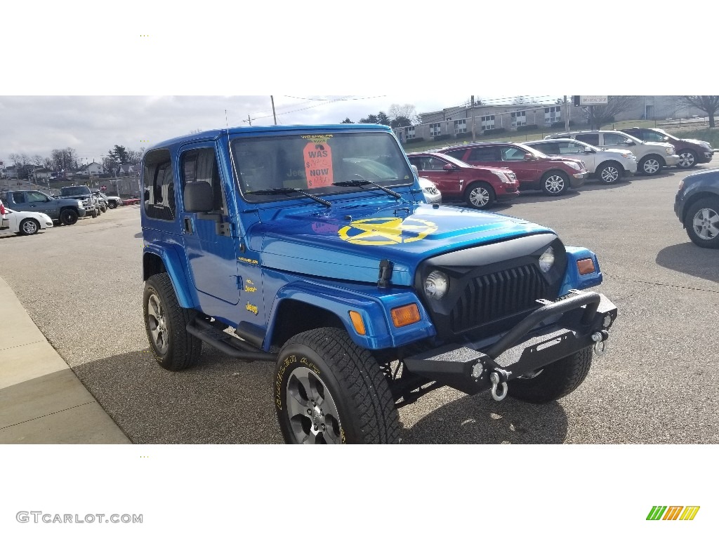 2003 Wrangler Sport 4x4 - Intense Blue Pearl / Dark Slate Gray photo #15