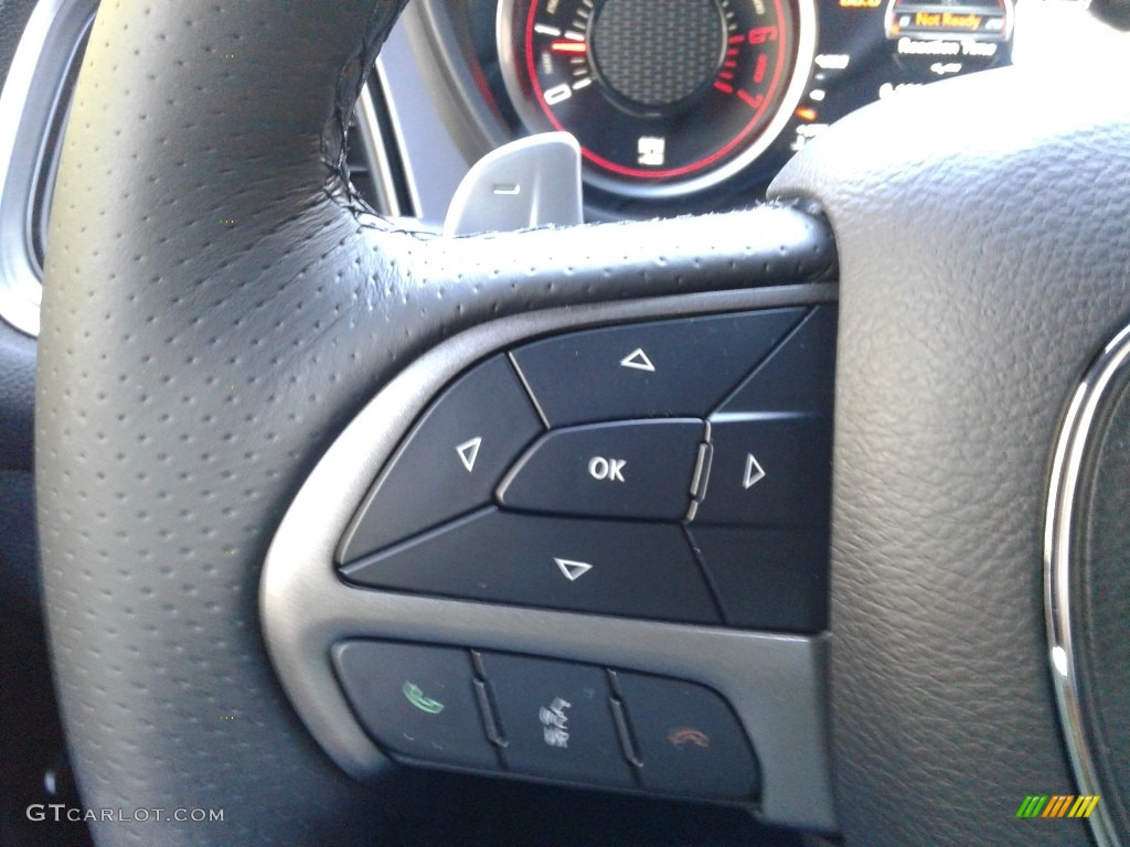 2019 Dodge Challenger R/T Scat Pack Black Steering Wheel Photo #131629933