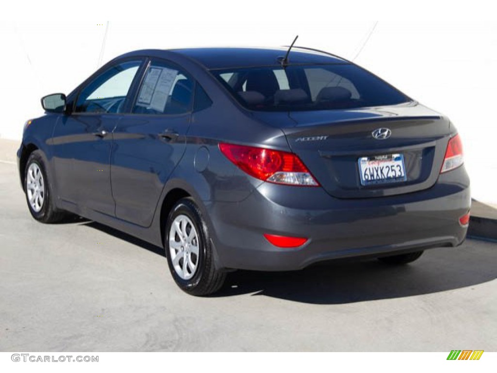 2013 Accent GLS 4 Door - Cyclone Gray / Gray photo #2