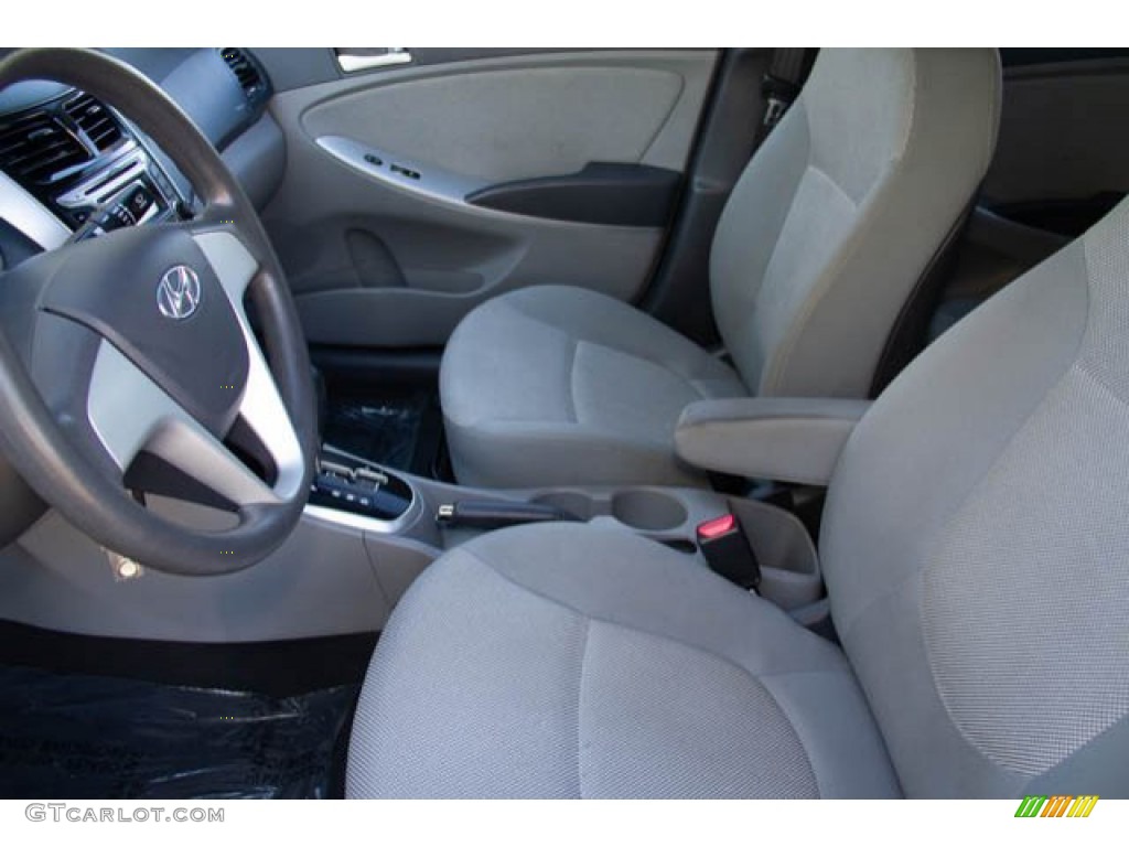 2013 Accent GLS 4 Door - Cyclone Gray / Gray photo #3