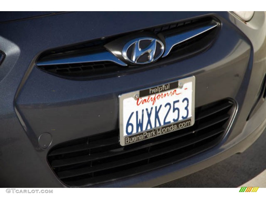 2013 Accent GLS 4 Door - Cyclone Gray / Gray photo #8