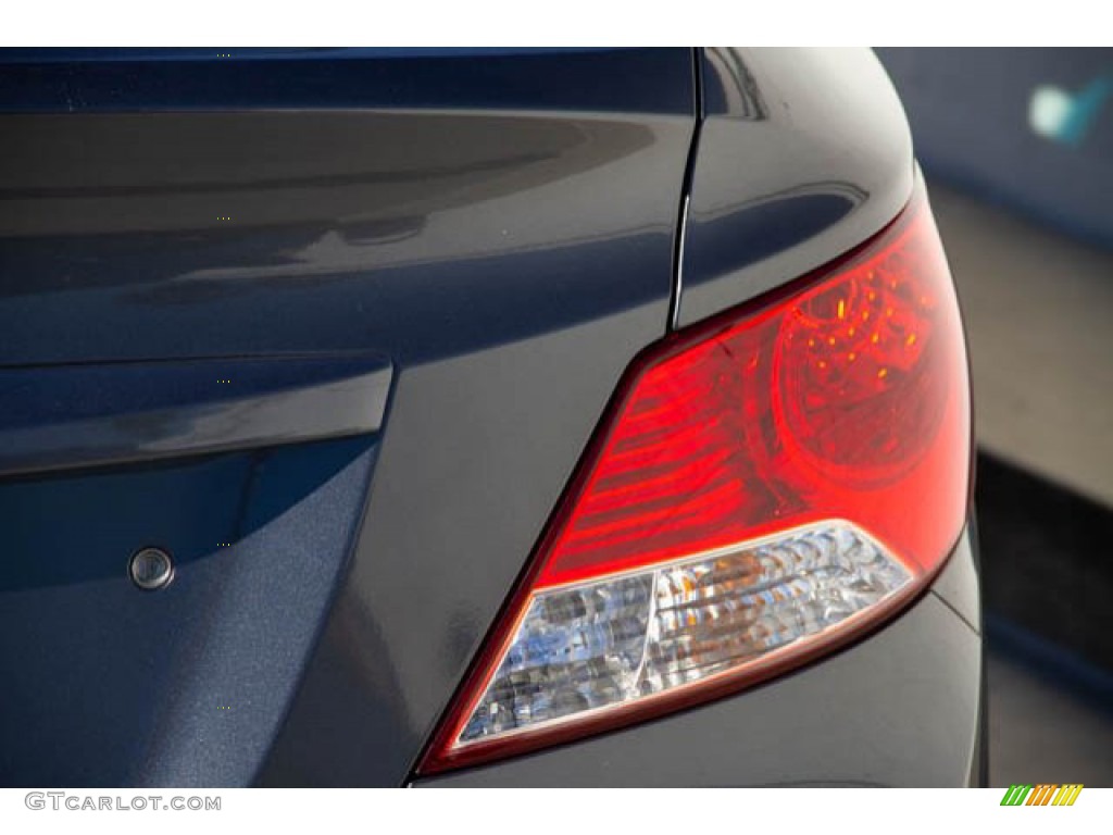 2013 Accent GLS 4 Door - Cyclone Gray / Gray photo #12