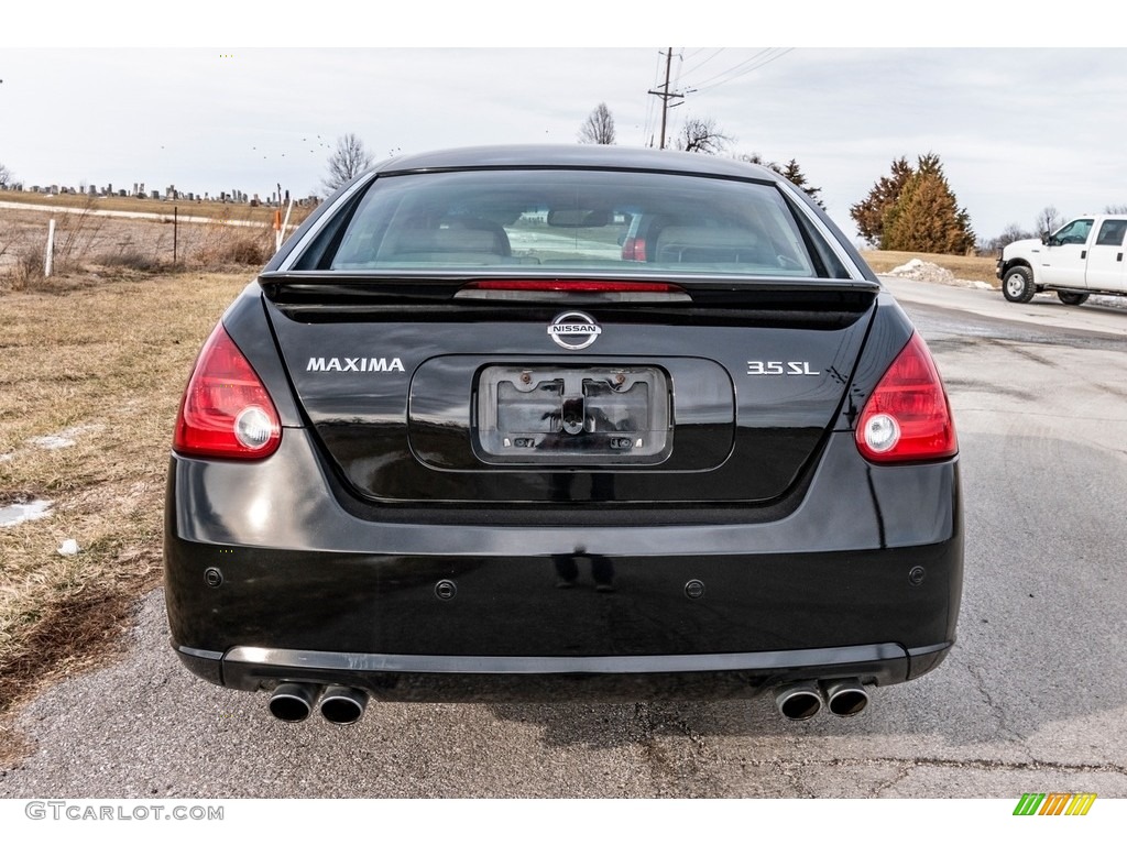 2007 Maxima 3.5 SL - Super Black / Cafe Latte photo #5