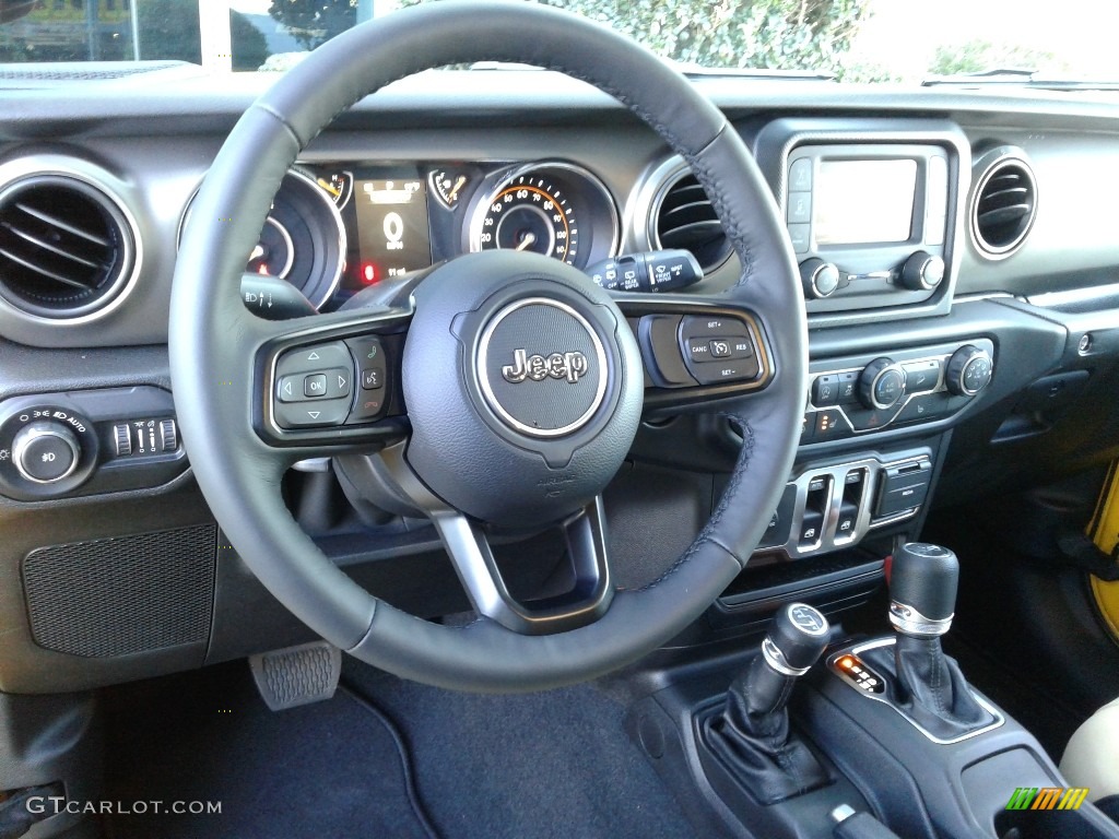 2019 Jeep Wrangler Sport 4x4 Black/Heritage Tan Steering Wheel Photo #131634055